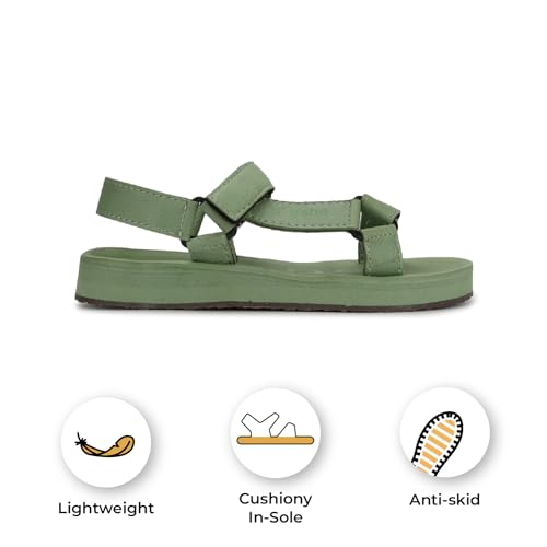 Yoho EVA Sandals for Men | EVA sole | Comfortable cushioned sole with TPR base | Lightweight | Soft skin friendly straps | Adjustable straps | Velcro closure | Vibrant colour options