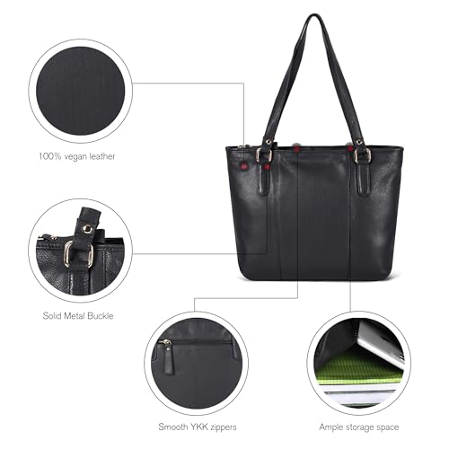 Image of Leather Purse For Women - Real Leather Tote For Women - Ladies Shoulder Handbag For Work, Travel, Casual Use