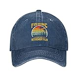 fishing lovers hat fishing is my retirement plan cappello uomini papà cappelli regolabile sport cap unisex per uomo donna blu navy, blu navy, etichettalia unica