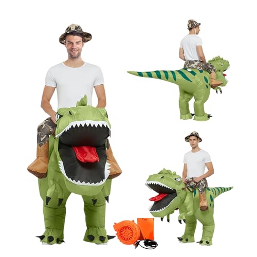 Echden - Disfraz inflable para adulto, disfraz de explosión divertido, carnaval, Halloween, Navidad, para hombres, mujeres, (Dinosaurio)