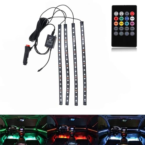 Kit 4 tiras LED RGB pre-cortadas impermeables de 8.66 pulgadas miniatura 5