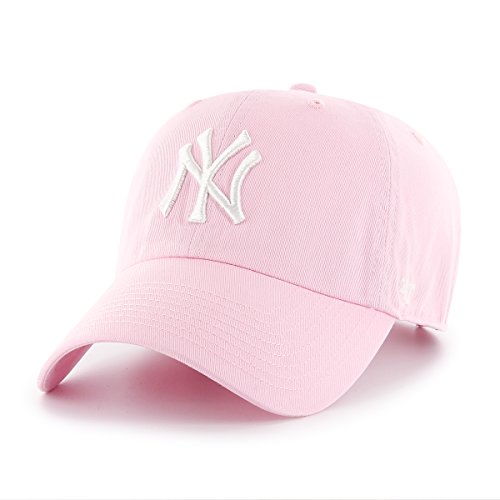 Bonnet réglable 47 MLB New York en coton lavé rose pétale avec boucle d'ajustement métallique