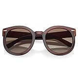 grinderPUNCH Women's Designer Inspired Oversized Round Circle Sunglasses Mod Fashion