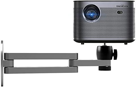 Liboer Foldable Projector Wall Mount Universal Adjustable Ceiling Wall Projector Mount Stand Aluminum Alloy Projectors Bracket,1/4" Screw Size (Wall Mount)…