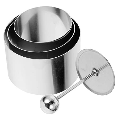 OUNONA 1 Set Stainless Steel Cake Mold Set Mousse Ring Acetate Cake Collars for Baking Versatile Kitchen Tool for Home Chefs