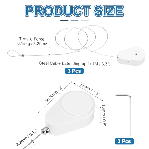 Cordon rétractable pour télécommande TV et cordon de verrouillage réglable pour téléphone