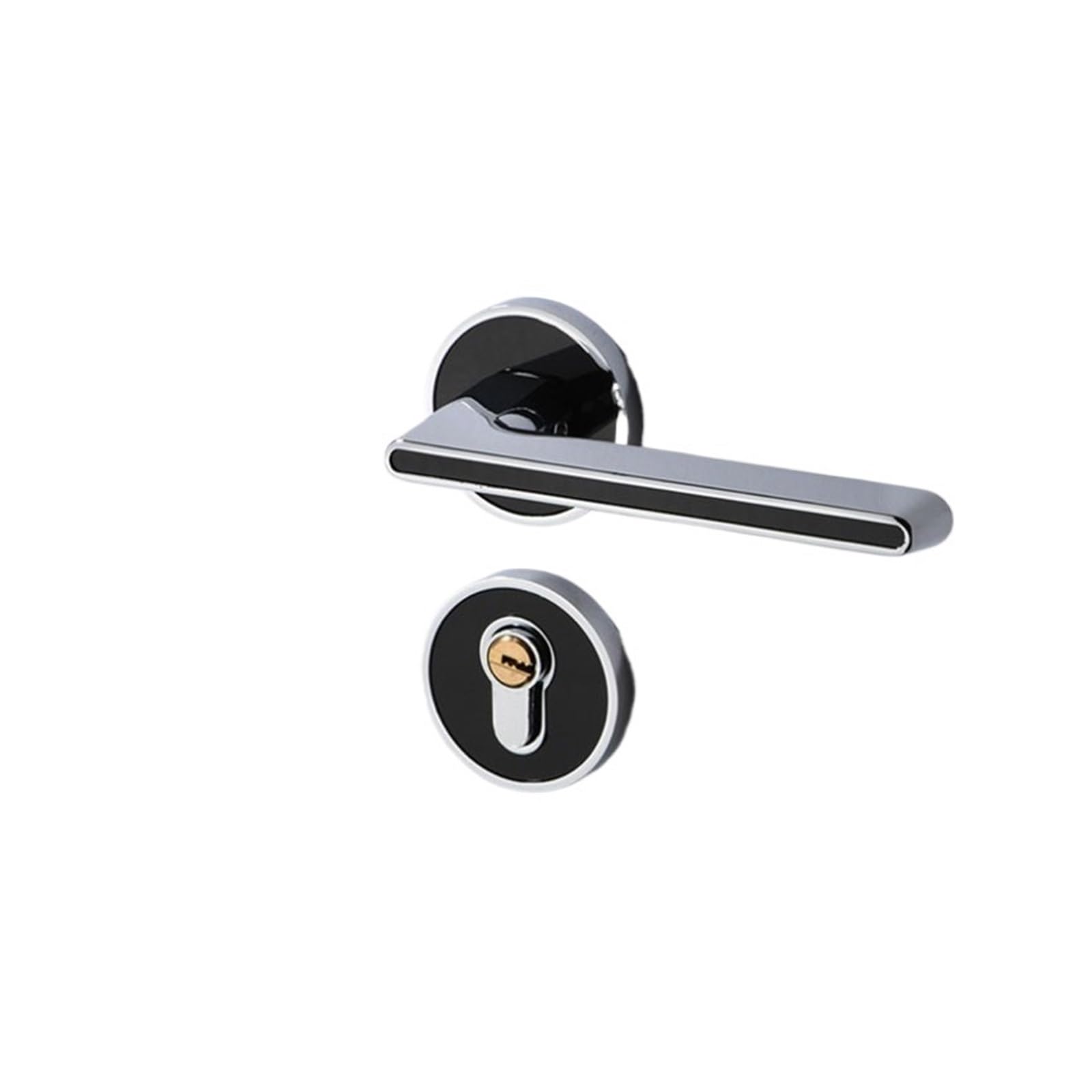 Aepqbgqj One Color Black Zinc Alloy Simple Magnetic Silent Split Lock Bedroom