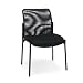 OFM Essentials Collection Mesh Back Upholstered Armless Side Chair, in Black