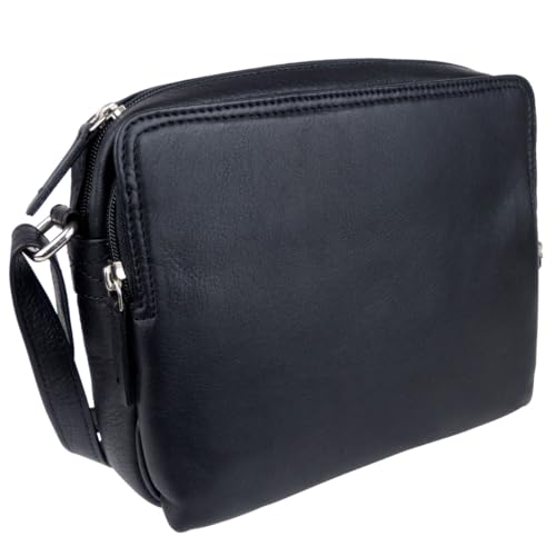 Sac à bandoulière en cuir noir pour femme idéal pour le bureau et les sorties