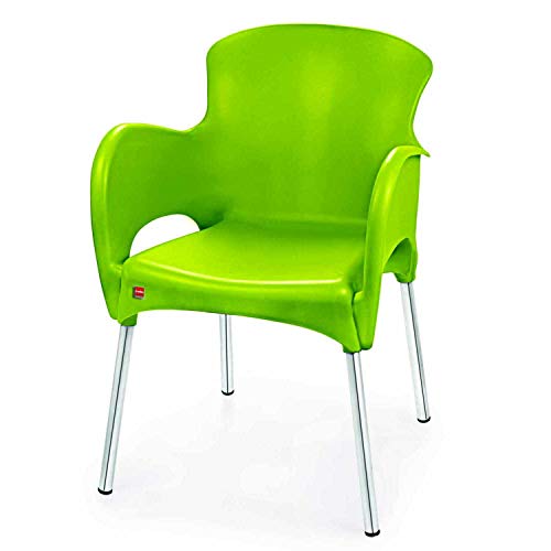 Image of CELLO Xylo Chair Set Pack of 2 - Green | Strong and Durable | Easy to Clean | Chair for Living Room, Bed Room, Kitchen, Office Room, Outdoor | 3 Years Warranty