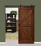 Barnwoodweb Lofttür Vintage Braun aus behandeltem Fichte - Schiebetür - 95x215 CM (British)