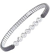 N+NITROLUBE Magnetic Bracelet for Women Stainless Steel Elastic Bracelet Energy Therapy Arthritis...