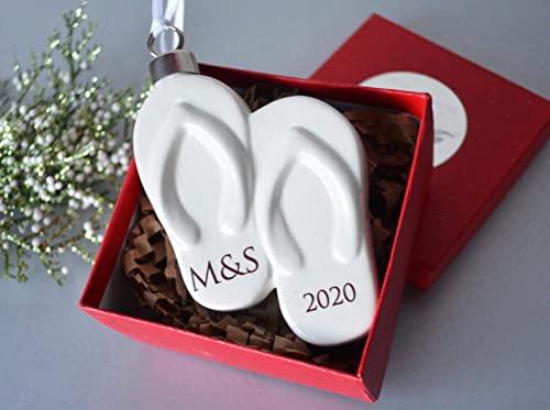 Just Married Ornament, Personalized 2023 Engagement Ornament, Couples Gift, Engagement Gift, Bridal Shower Gift, Or Christmas Gift - With Initials And Year #TOP2