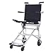 Einkaufstrolleys Rollstuhl Rollstuhl aus Aluminiumlegierung Rollstuhl für ältere Menschen Einfacher Reiserollstuhl Kleiner tragbarer Trolley Kann 100 kg tragen (Color : Black, Size : 43 * 60 * 85cm)