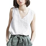 Summen - Chaleco coreano sin mangas con cuello en V para mujer, Longitud regular: 2, L