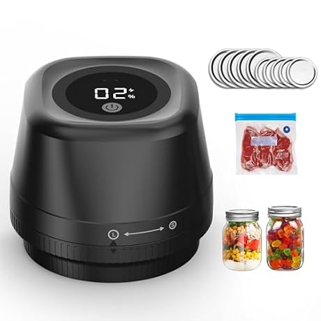 Newise Upgraded Electric Mason Jar Vacuum Sealer, 3-in-1 Automatic Vacuum Sealer Kit for Canning with Wide and Regular Mouth Mason Lids, Portable Mason Jar Sealer for Vacuum Bag, Gifts for Mom