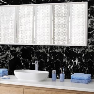 Arthome Black Marble Wallpaper,40x310cm Peel and Stick Wallpaper, Black Marble Contact Paper Self-Adhesive and Removable Vinyl Wallpaper Waterproof Contact Paper for Cabinet Countertop Wall Covering…