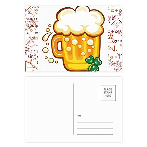 Cartes postales Saint-Patrick trèfle jaune bière Irlande lot de 20 pièces