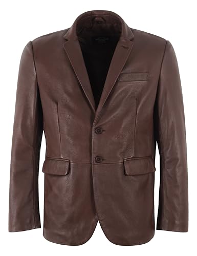 Blazer en cuir grainé pour homme Smart Range, la veste élégante de qualité supérieure