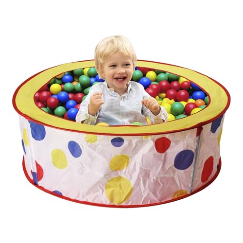 WELL HOME MOBILIARIO & DECORACIÓN WH14728 POP-UP Ballpool aus Polyester, Ø 83 x 30 cm, bunt, 83x83x30