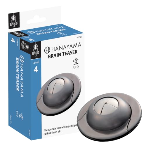 Image of BePuzzled | UFO Hanayama Metal Brainteaser Puzzle Mensa Rated Level 6, for Ages 12 and Up