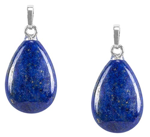 Adabele G2P-T2 (4PC) 4Pcs Natural Blue Lapis Lazuli Healing Gemstone Pendant Teardrop Pear Loose Rock Crystal Drop Bead cover
