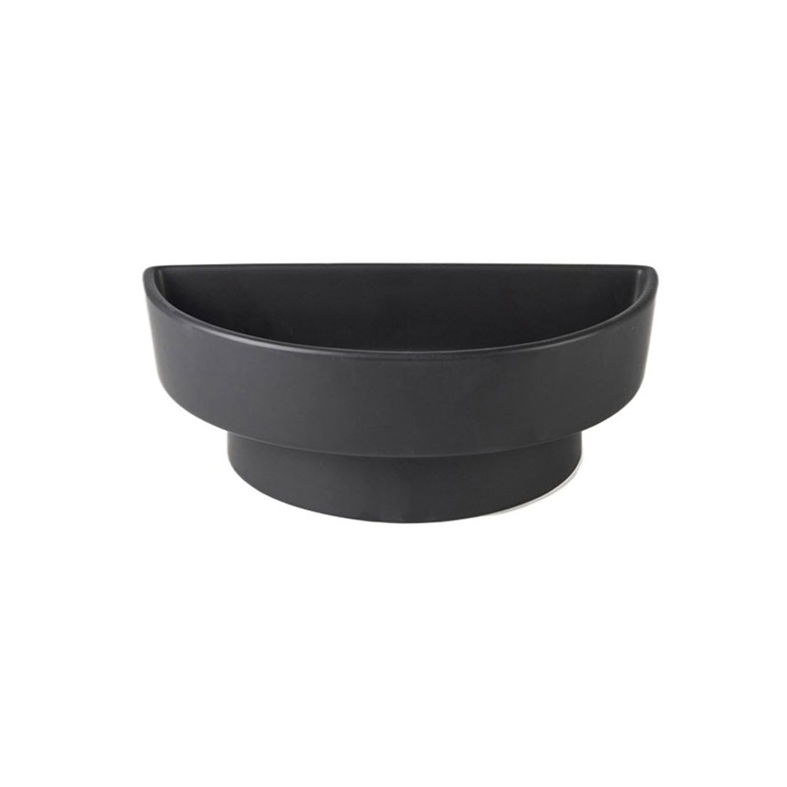 Prettiee plant dish saucer Semicircular High Base Flower Arranging Saucer Desktop Creativity Ceramic Drip Tray (Black)