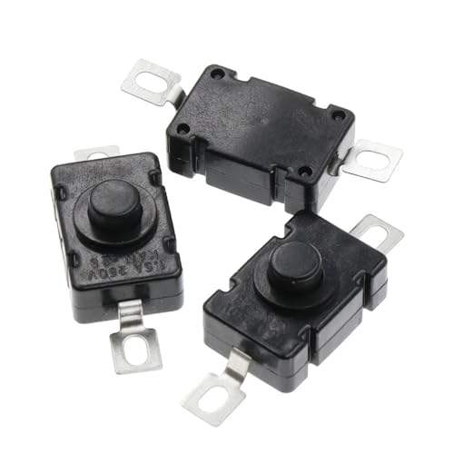 Interruptor de linterna KAN-28 autobloqueante pulsador de repuesto 18x12mm 1,5A 2