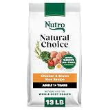 Nutro Natural Choice Dry Dog Food, Adult Dog Dry Food Chicken and Brown Rice Recipe, 13 lb. Bag