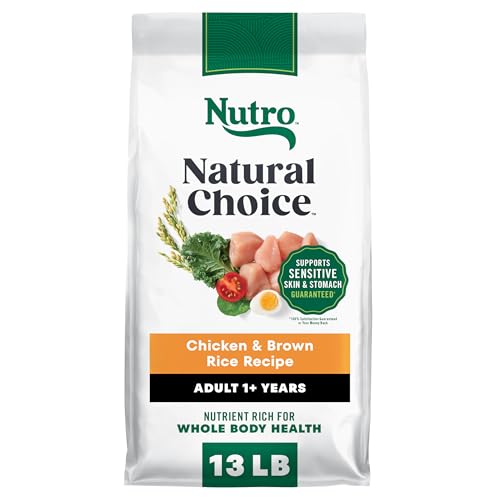 Nutro Natural Choice Dry Dog Food, Adult Dog Dry Food Chicken and Brown Rice Recipe, 13 lb. Bag