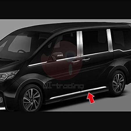 Amazon Bm ホンダ ステップワゴン Rp系 Rp1 2 3 4 H27 4 現行 サイド ドアトリム ドアアンダーガード ドア モール ステンレス製 耐久性 鏡面 カスタム パーツ アクセサリー 外装 4pcs Ex519 グリル 車 バイク