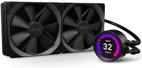 NZXT Kraken Z63 280mm - RL-KRZ63-01 - AIO RGB CPU Liquid Cooler - Customizable LCD Display - Improved Pump - Powered by CAM V4 - RGB Connector - Aer P 140mm Radiator Fans (2 Included),Black