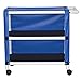 MJM International 332-2C Two Shelf Cart with Cover, 100 lbs Carrying Capacity per Shelf, Royal Blue Solid Vinyl