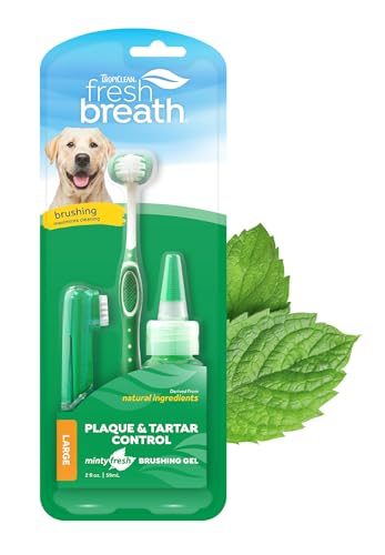TropiClean Fresh Breath Dog Oral Care Kit | Complete...