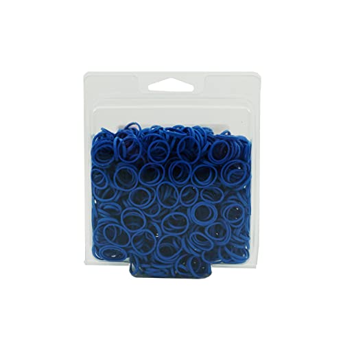 1000, Blue, Standard Size, Us Made Rubber Hair Bands For Pony Tails And Braids #TOP2