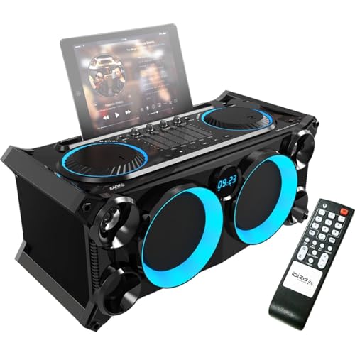 Ibiza Système Audio stéréo Mobile & Autonome avec Bluetooth/USB/SD/FM Sound SPLBOX200-BK