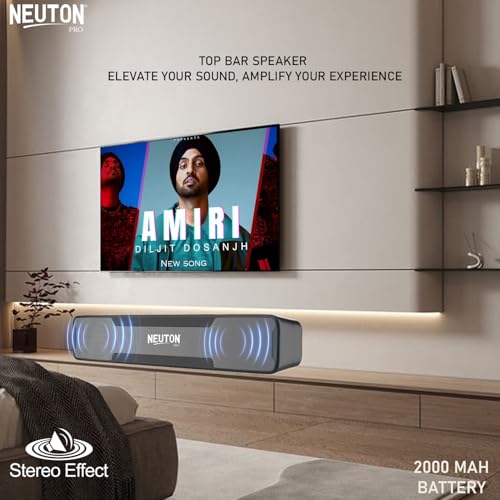 Image of TOP BAR 25W Bluetooth Soundbar Speaker | Hi-Fi Stereo Surround Sound | Up to 6 Hours Playtime | Portable Wireless Speaker for Home, Laptop, Mobile