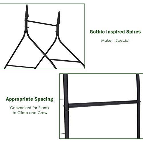 Giantex Metal Garden Arbor Wedding Arch, 8.4 Ft High X 4.6 Ft Wide, Pergola Arbor For Climbing Plant Roses Vines, Indoor Outdoor Garden Patio Bridal Party Decoration Wedding Arch (1) #TOP6