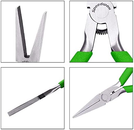 SPEEDWOX Flat Nose Pliers 5 Inches Mini Duck Bill Pliers Fine Micro Chain Nose Pliers Precision Jewelry Making Hand Tools Beading Hobby Work Craft Supplies