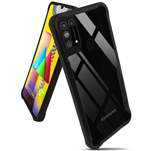 Image of Jkobi Hard PC Crystal Bumper Shockproof Back Cover Case for Samsung Galaxy M31 | M31 Prime Edition with Camera Protection (Matte Black)