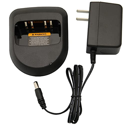 Ni-MH Ni-CD Li-ion Battery Charging Dock Desktop Charger Compatible with Motorola A6 A8 MagOne BPR40 BC130 Two-Way Radio PMLN4822AR PMLN4682AR PMLN5041A