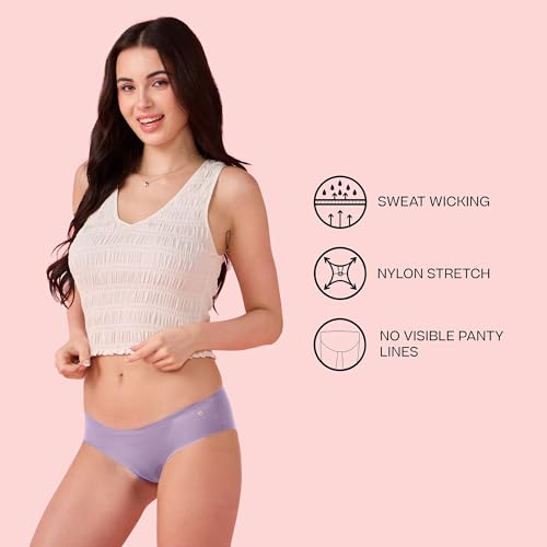 Image of Enamor Innovations Invisi, All Day Comfort, Low Waist Bikini Panty for Women - No Visible Panty Lines, Sweat Wicking, Free Cut, Regular Coverage - PB40