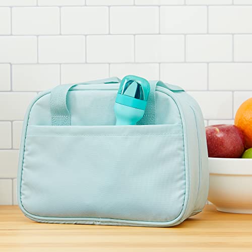 Image of Zoku Stainless Steel Pocket Utensil Set of 3 - Teal Green | Fork, Knife, Spoon in Travel Case| Reusable Portable Cutlery Set Tableware for Adults, Kids, Office, Picnics, Camping, Outdoor, Home