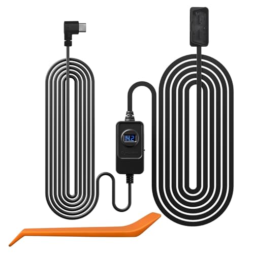 REDTIGER Dash Cam OBD Hardwire Kit Power Cable Type USB C Port,10FT 12V-24V to 5V,for Dash Camera,...