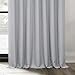 HPD Half Price Drapes - Faux Linen Curtains for Living Room (1 Panel) - 100W X 108L - Extra Wide Textured Room Darkening Curtains for Bedroom 108 Inches Long - Drapes for Home Decor, Heather Grey