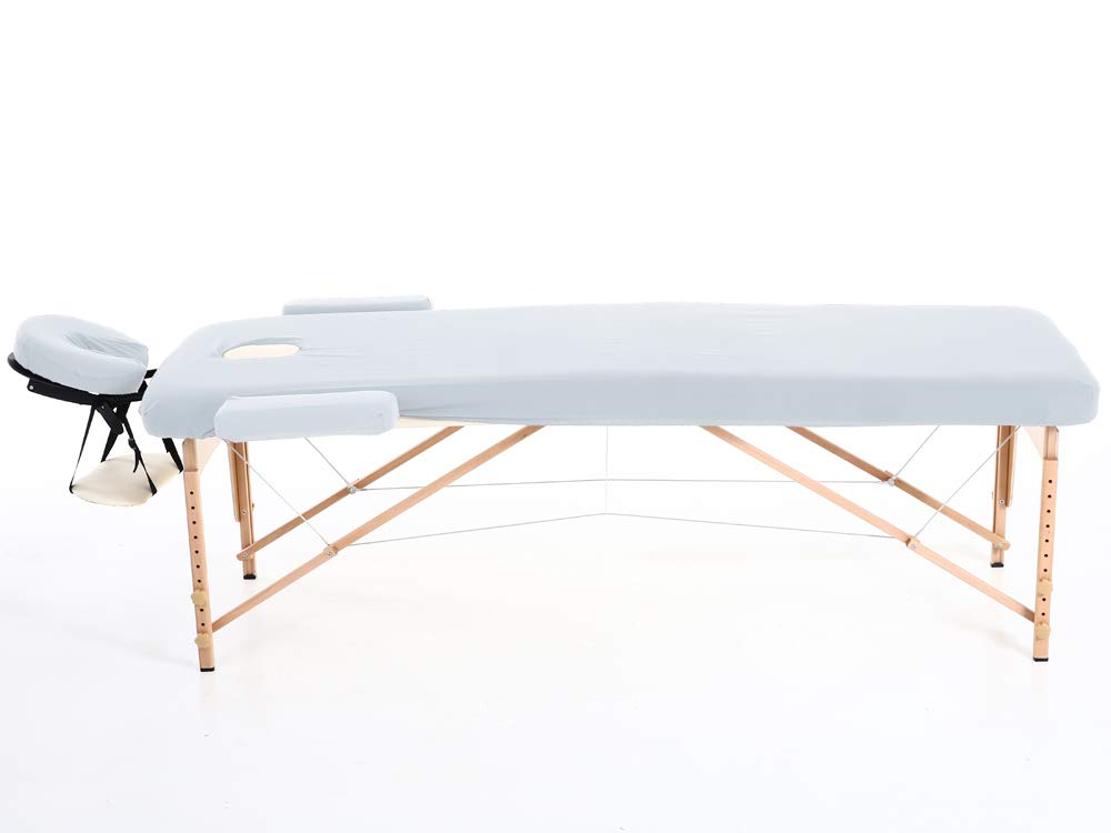 Beltom® LENZUOLINO COPRILETTINO IN COTONE LAVABILE PER LETTINO DA MASSAGGIO 195 x 70 CM- LENZUOLINI CON ANGOLI ELASTICI LETTINI PER MASSAGGI ESTETICA FISIOTERAPIA FISIOTERAPISTA TATTOO TATUAGGI-Bianco