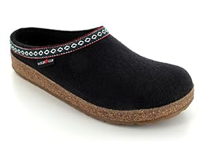 Haflinger HAFLINGER Unisex Filz-Pantoffeln Grizzly Franzl, schwarz Haflinger HAFLINGER Unisex Filz-Pantoffeln Grizzly Franzl, schwarz