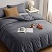 Utopia Bedding Duvet Cover Double - Soft Microfibre Polyester - Bedding Quilt Cover Set, with Pillow cases (Grey)