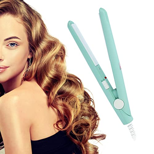 Plancha de pelo mini 2 en 1 con placas de cerámica y turmalina, herramienta para peinar y rizar, para cabello seco miniatura 3