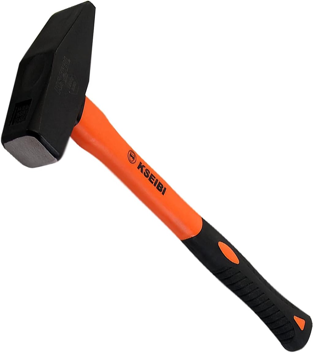 KSEIBI 271480 Machinist Engineers Hammer, Forged Steel Cross Peen Sheet Metal Hammer, Blacksmith Forging Tools (Anti-Slip Handle, 4.40 lb / 2000 grams)